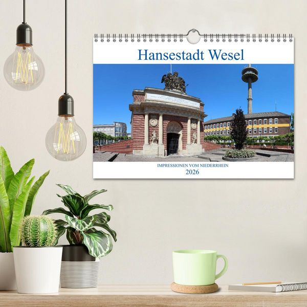 Produktbild: Hansestadt Wesel - Impressionen vom Niederrhein (Wandkalender 2026 DIN A4 quer), CALVENDO Monatskalender