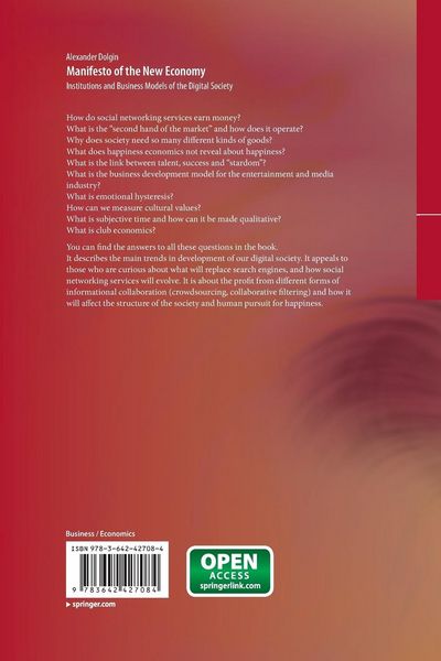 Produktbild: Manifesto of the New Economy
