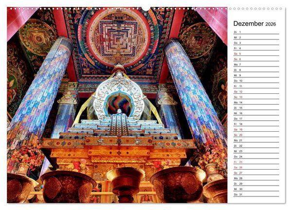 Produktbild: Tibet Momente (Wandkalender 2026 DIN A2 quer), CALVENDO Monatskalender