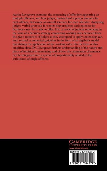 Produktbild: The Framework of Judicial Sentencing