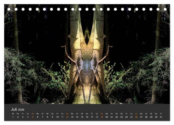 Produktbild: Spiegelwelten - Im Reich der Naturwesen (Tischkalender 2026 DIN A5 quer), CALVENDO Monatskalender