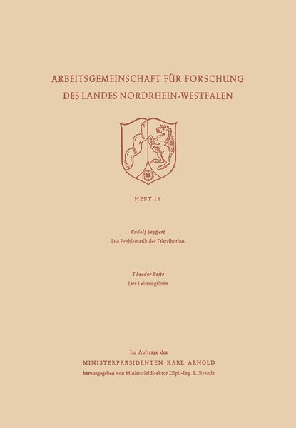 Produktbild: Die Problematik der Distribution / Der Leistungslohn