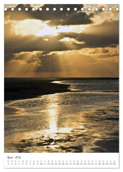 Produktbild: J&uuml;tlands Nordsee (Tischkalender 2026 DIN A5 hoch), CALVENDO Monatskalender