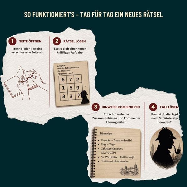 Produktbild: 24 DAYS ESCAPE &ndash; Der Escape Room Adventskalender: Sherlock Holmes und die Jagd nach Sir Wintersby