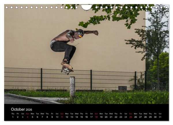 Produktbild: Skateboard - Street only (Wall Calendar 2026 DIN A4 landscape), CALVENDO 12 Month Wall Calendar