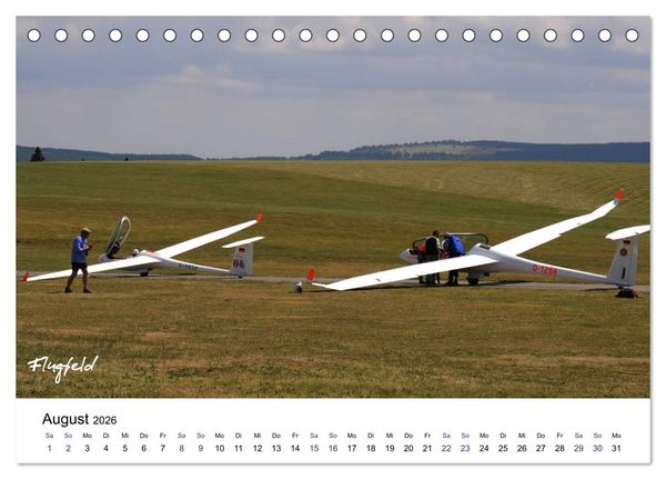 Produktbild: Fliegerschule Wasserkuppe (Tischkalender 2026 DIN A5 quer), CALVENDO Monatskalender