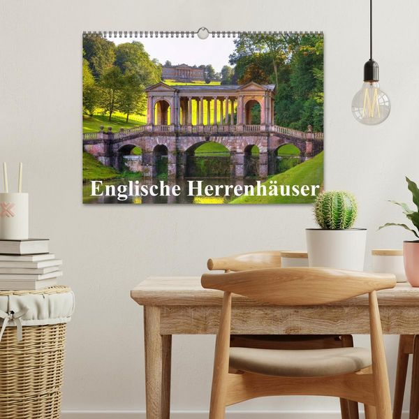 Produktbild: Englische Herrenh&auml;user (Wandkalender 2026 DIN A3 quer), CALVENDO Monatskalender