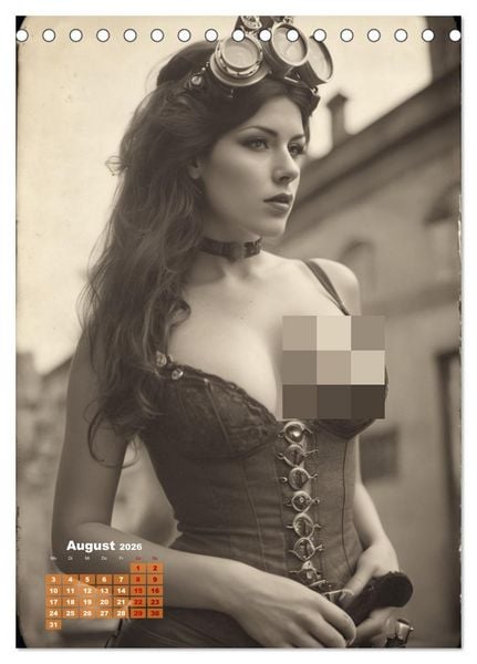 Produktbild: Steampunk erotisch (Tischkalender 2026 DIN A5 hoch), CALVENDO Monatskalender