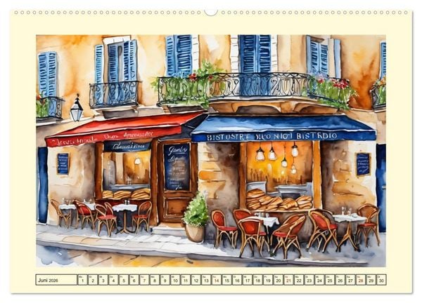 Produktbild: Paris - Stadt der Liebe (hochwertiger Premium Wandkalender 2026 DIN A2 quer), Kunstdruck in Hochglanz