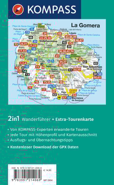 Produktbild: KOMPASS Wanderführer La Gomera, 75 Touren mit Extra-Tourenkarte
