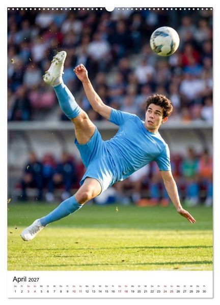 Produktbild: Am Ball - Dynamik des modernen Fu&szlig;balls (Wandkalender 2027 DIN A2 hoch), CALVENDO Monatskalender