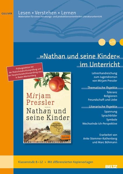 »Nathan und seine Kinder« im Unterricht, Geheftet von Anke Stemmer-Rathenberg,Marc Böhmann, Beltz Verlagsgruppe GmbH & Co. KG, 978-3-407-62713-1
