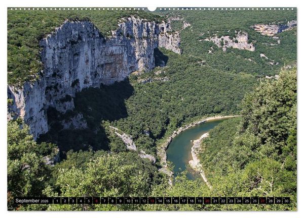 Produktbild: Ard&egrave;che, Grand Canyon Europas (Wandkalender 2026 DIN A2 quer), CALVENDO Monatskalender
