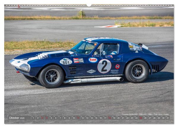 Produktbild: Corvette Oldtimer 2026 (hochwertiger Premium Wandkalender 2026 DIN A2 quer), Kunstdruck in Hochglanz