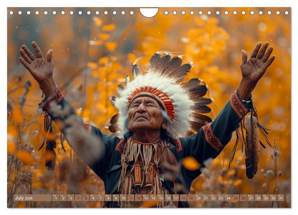 Produktbild: Native American Soul (Wall Calendar 2026 DIN A4 landscape), CALVENDO 12 Month Wall Calendar
