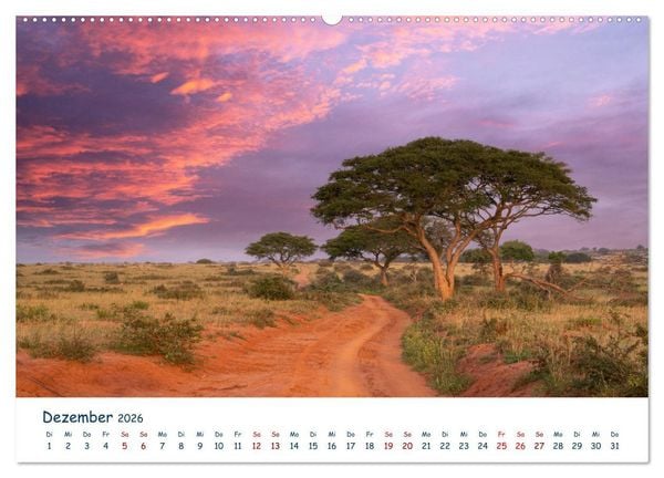 Produktbild: Fernweh Uganda - Natursch&ouml;nheit Ostafrikas (Wandkalender 2026 DIN A2 quer), CALVENDO Monatskalender