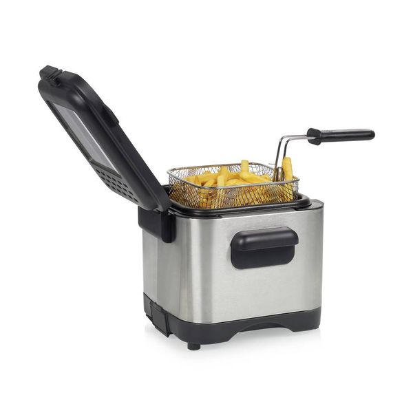 Princess 182612 Fritteuse 1.5 l 1000 W Antihaftbeschichtung, Überhitzungsschutz Silber, Schwarz