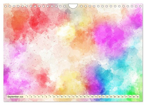 Produktbild: Kreativ-Kalender Aquarell. Bastelkalender zum Selbstgestalten (Wandkalender 2026 DIN A4 quer), CALVENDO Monatskalender
