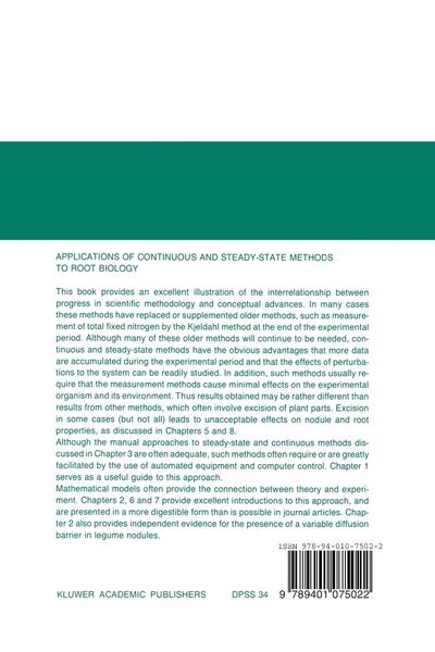 Produktbild: Applications of Continuous and Steady-State Methods to Root Biology
