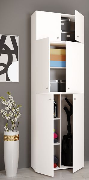 Produktbild: Holz Besenschrank Staubsauger Putzschrank Lona A