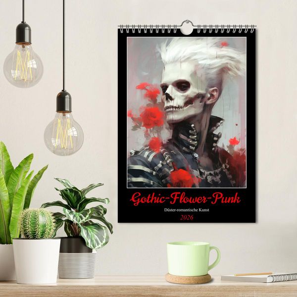 Produktbild: Gothic-Flower-Punk. D&uuml;ster-romantische Kunst (Wandkalender 2026 DIN A4 hoch), CALVENDO Monatskalender