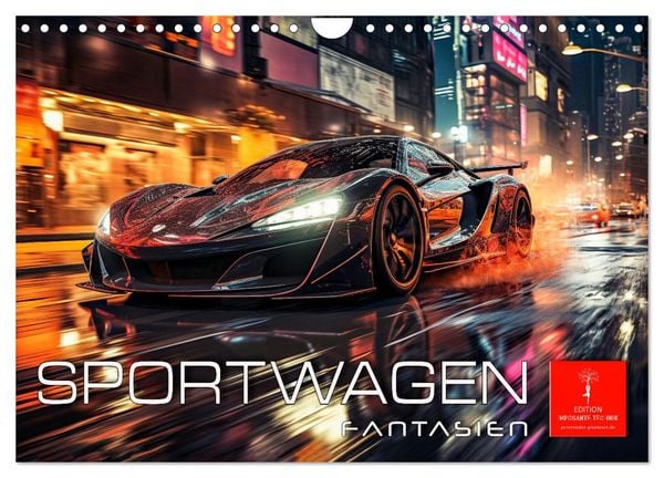 Sportwagen Fantasien (Wandkalender 2026 DIN A4 quer), CALVENDO Monatskalender