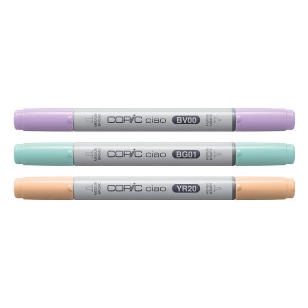 Produktbild: Copic Marker Set Ciao LAYER&MIX Pastell Palette 3 St&uuml;ck Faltschachtel