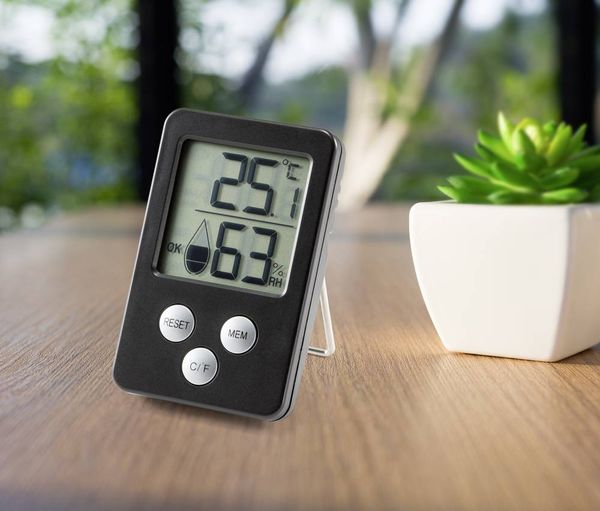 Thermo-/Hygrometer Schwarz