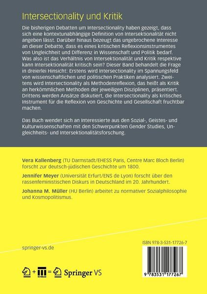 Produktbild: Intersectionality und Kritik