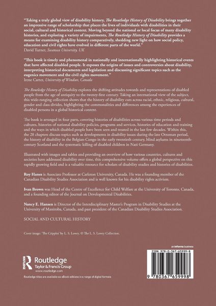 Produktbild: The Routledge History of Disability