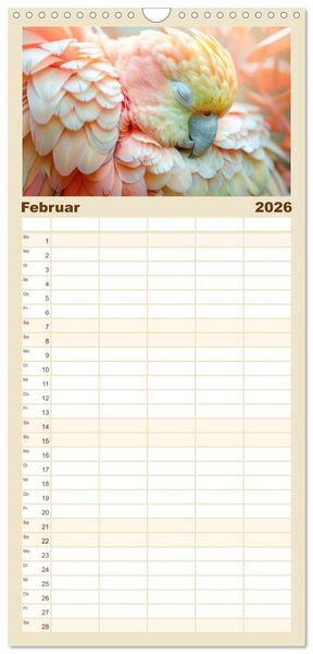 Produktbild: Familienplaner 2026 - Tierische Tr&auml;umer - Sanft ruhend mit 5 Spalten (Wandkalender, 21 x 45 cm) CALVENDO
