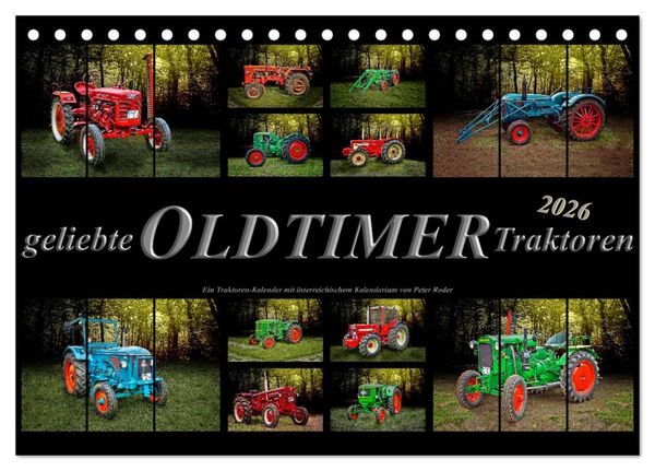 Produktbild: Geliebte Oldtimer Traktoren (Tischkalender 2026 DIN A5 quer), CALVENDO Monatskalender