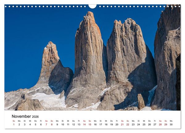 Produktbild: Patagonien, Torres del Paine Nationalpark: Am Rand der Welt (Wandkalender 2026 DIN A3 quer), CALVENDO Monatskalender