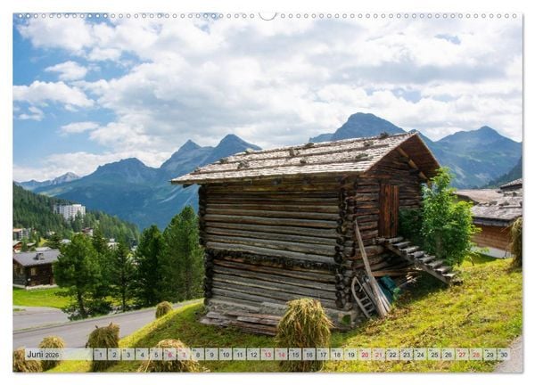 Produktbild: Arosa - Atemberaubende Bergkulissen (Wandkalender 2026 DIN A2 quer), CALVENDO Monatskalender