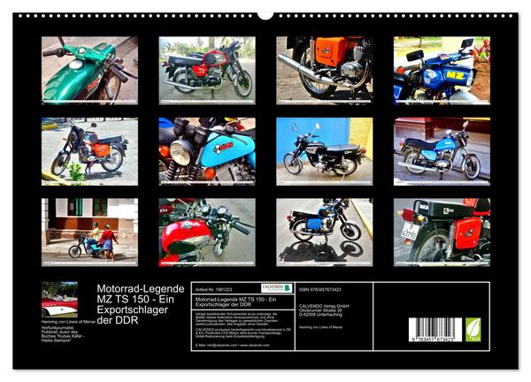 Produktbild: Motorrad-Legende MZ TS 150 - Ein Exportschlager der DDR (hochwertiger Premium Wandkalender 2026 DIN A2 quer), Kunstdruck in Hochglanz