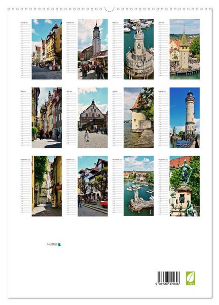 Produktbild: Lindau - Inselstadt am Bodensee (hochwertiger Premium Wandkalender 2026 DIN A2 hoch), Kunstdruck in Hochglanz