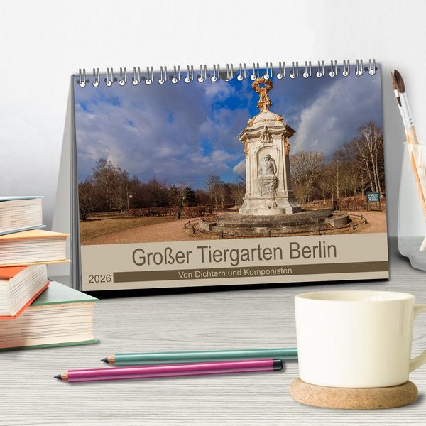 Produktbild: Gro&szlig;er Tiergarten Berlin - Von Dichtern und Komponisten (Tischkalender 2026 DIN A5 quer), CALVENDO Monatskalender