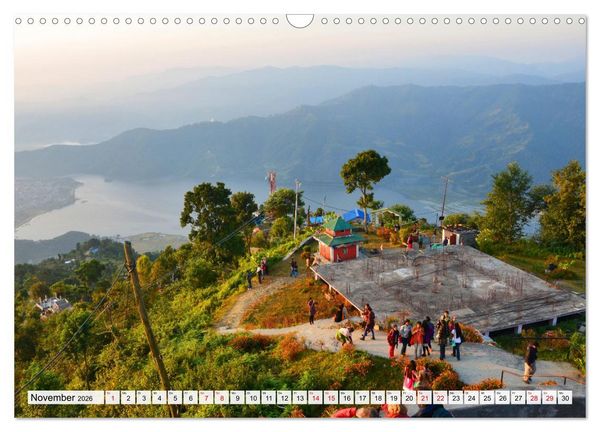 Produktbild: POKHARA und SARANGKOT (Wandkalender 2026 DIN A3 quer), CALVENDO Monatskalender