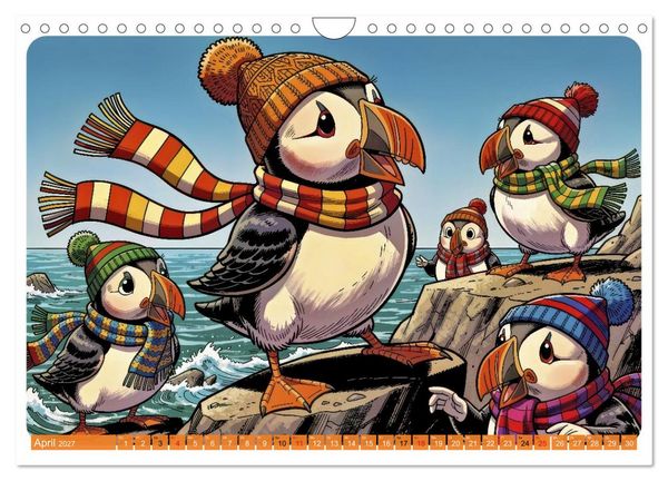Produktbild: Papageientaucher - Comic (Wandkalender 2027 DIN A4 quer), CALVENDO Monatskalender
