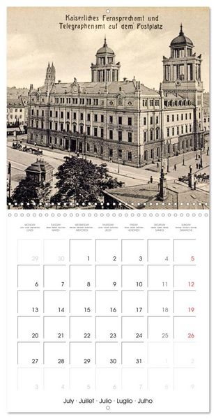 Produktbild: Souvenirs de Dresde : Cartes postales historiques de la ville (Calendrier mural carr&eacute; 2026 30x30 cm) Calendrier double avec une page pour vos prises de notes