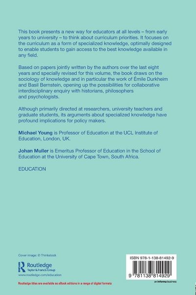 Produktbild: Curriculum and the Specialization of Knowledge