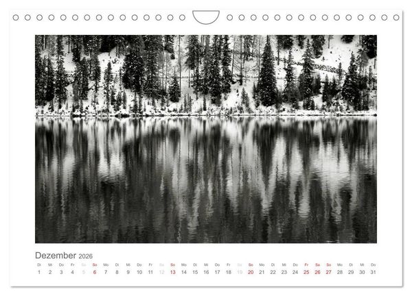 Produktbild: einfach schwarz-wei&szlig; (Wandkalender 2026 DIN A4 quer), CALVENDO Monatskalender