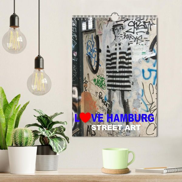 Produktbild: LOVE HAMBURG - STREET ART (Wandkalender 2026 DIN A4 hoch), CALVENDO Monatskalender