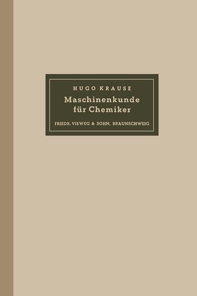 Produktbild: Maschinenkunde f&uuml;r Chemiker