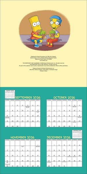 Produktbild: The Simpsons Broschurkalender 2027