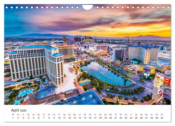 Produktbild: Las Vegas - Die Hauptstadt der Unterhaltung. (Wandkalender 2026 DIN A4 quer), CALVENDO Monatskalender