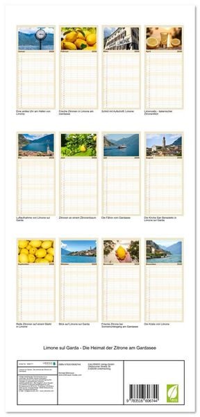 Produktbild: Familienplaner 2026 - Limone sul Garda - Die Heimat der Zitrone am Gardasee mit 5 Spalten (Wandkalender, 21 x 45 cm) CALVENDO