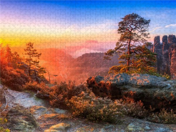 Produktbild: CALVENDO Puzzle S&auml;chsische Schweiz | 1000 Teile Lege-Gr&ouml;&szlig;e 64x48cm Foto-Puzzle f&uuml;r gl&uuml;ckliche Stunden
