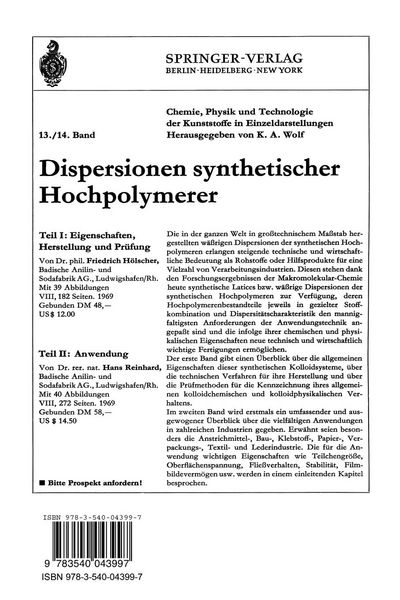 Produktbild: Fortschritte der Hochpolymeren-Forschung