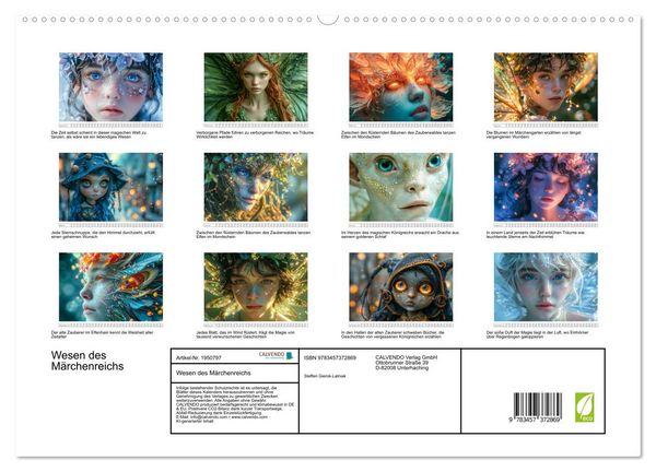 Produktbild: Wesen des M&auml;rchenreichs (hochwertiger Premium Wandkalender 2026 DIN A2 quer), Kunstdruck in Hochglanz
